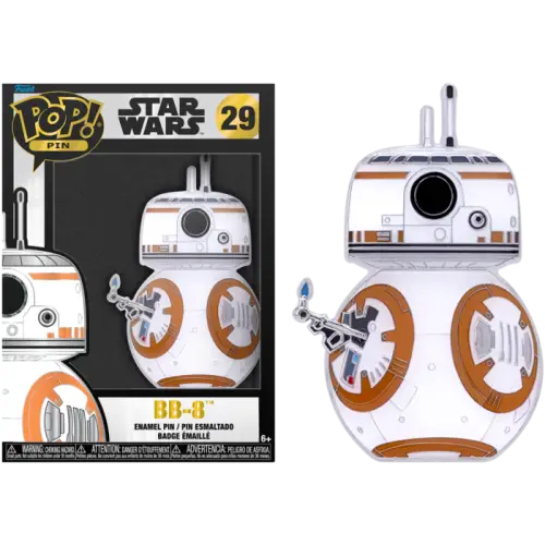 Funko Pop Pin BB-8 Glows in the dark Collectable 4" Enamel Pin