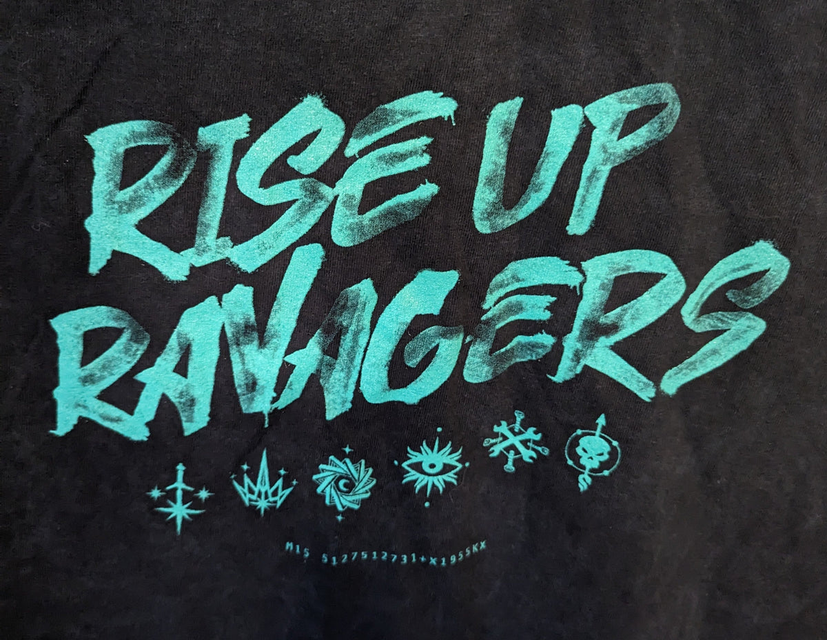 Guardians of the Galaxy Rise Up Rangers Ladies cropped T-shirt Green Logo