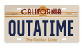 Back to the Future Out A Time Metal Stamped License Plate